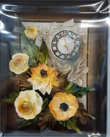 Картина часы из кожи арт. 2ч-3545-5