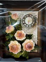 Картина часы из кожи арт. 2ч-3545-7